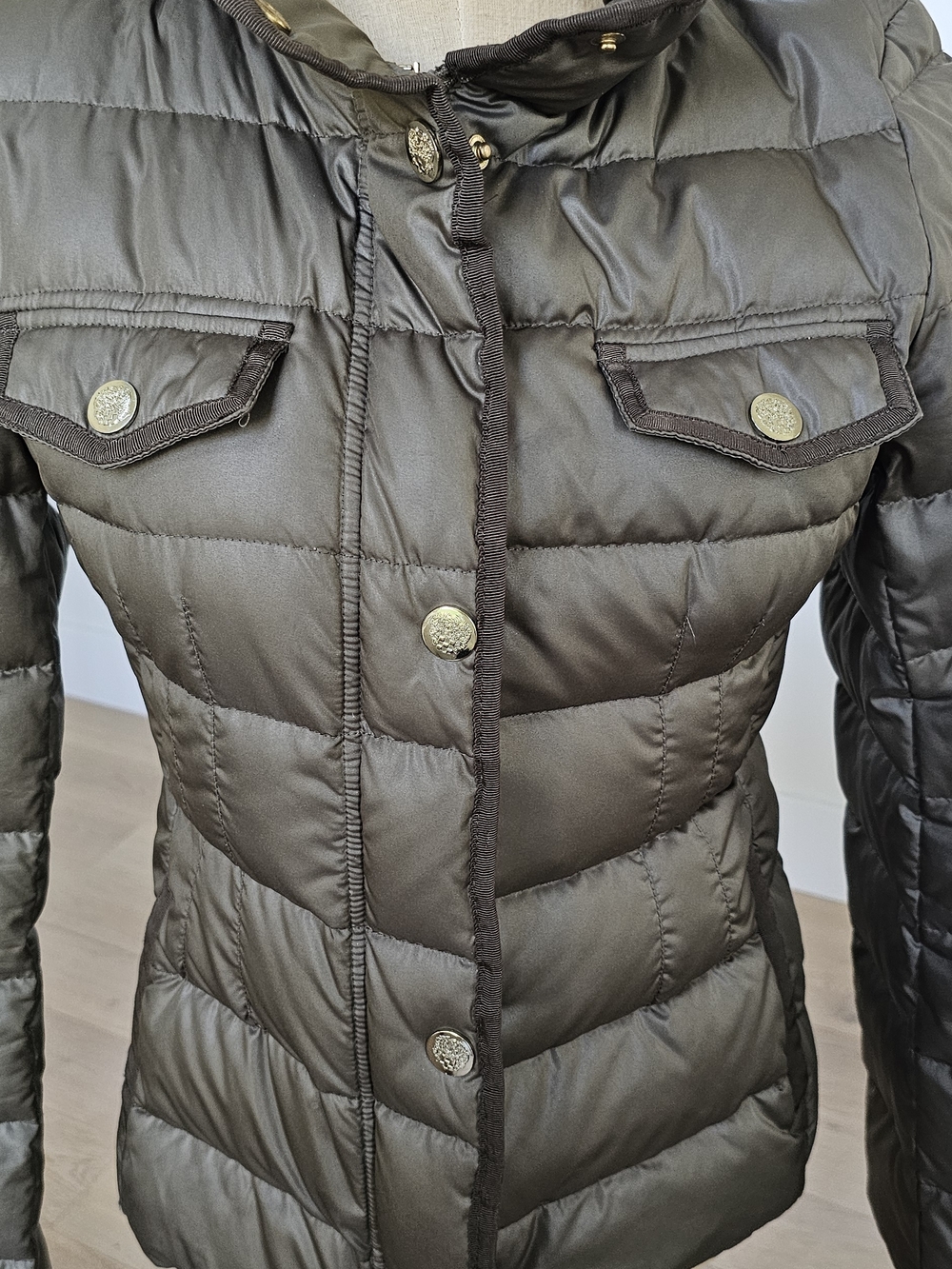 Vince Camuto Quilted Puffer Jacket - Brown Womens Xs